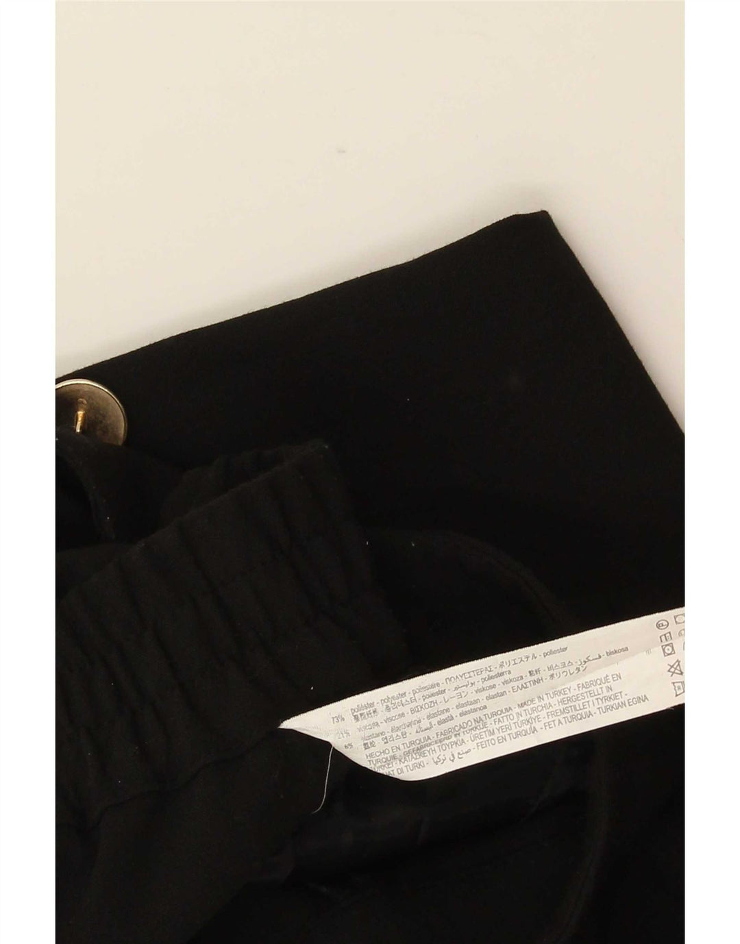 Zara koniske chinosbukser til kvinder store W33 L27 sort polyester