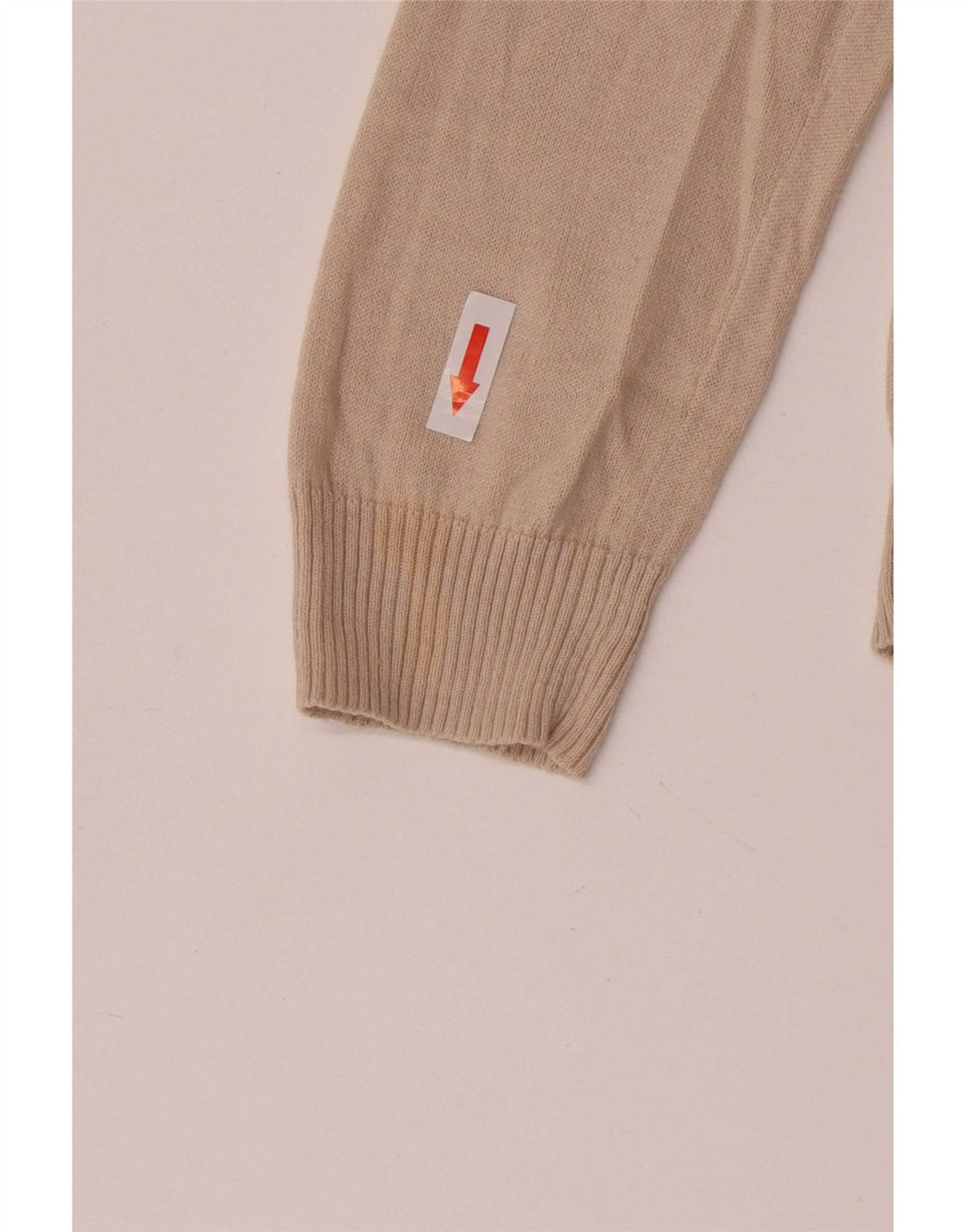 Zara Dame Cardigan Sweater UK 12 Medium Beige Bomuld
