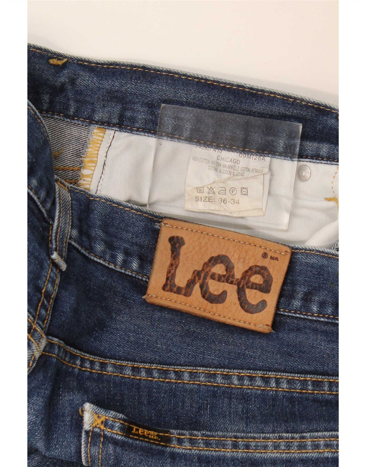 Lee Herre Chicago Straight Jeans W36 L31 Blå Bomuld