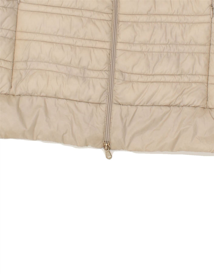 MARELLA Womens Padded Jacket UK 14 Medium Beige Polyamide | Vintage Marella | Thrift | Second-Hand Marella | Used Clothing | Messina Hembry 