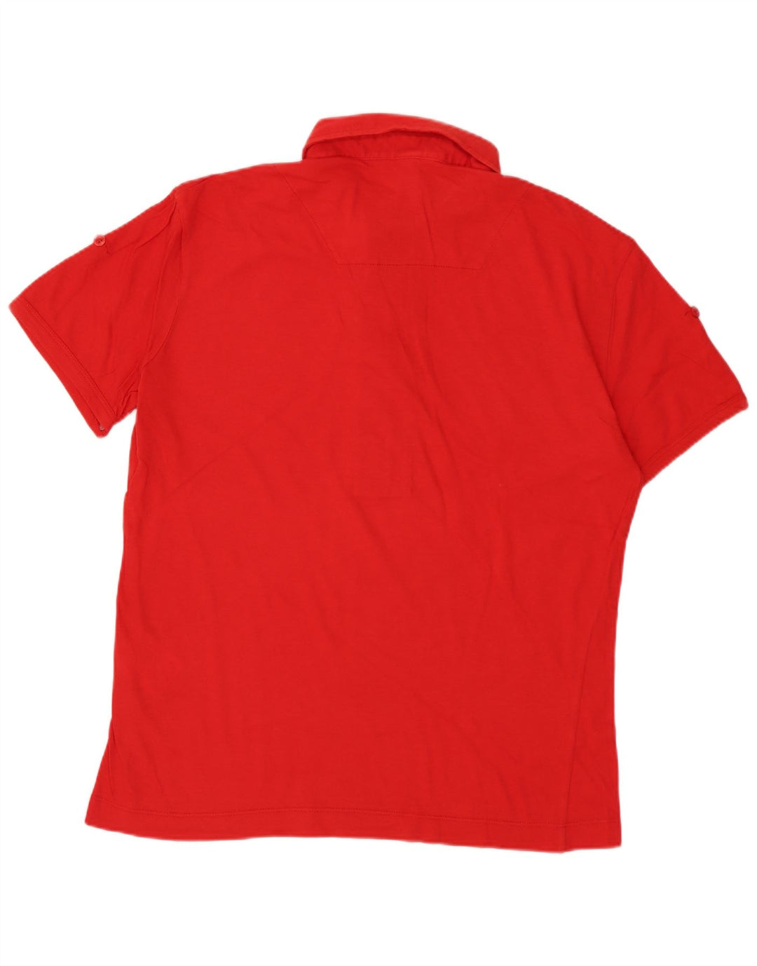BIKKEMBERGS Dame Polo Shirt UK 14 Medium Rød Bomuld