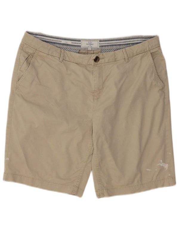 Fat Face Dame almindelige Chino Shorts UK 14 Large W34 Khaki Cotton