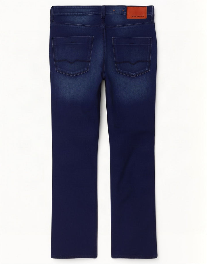 Hugo Boss Straight Jeans til mænd W34 L32 Marineblå Bomuld