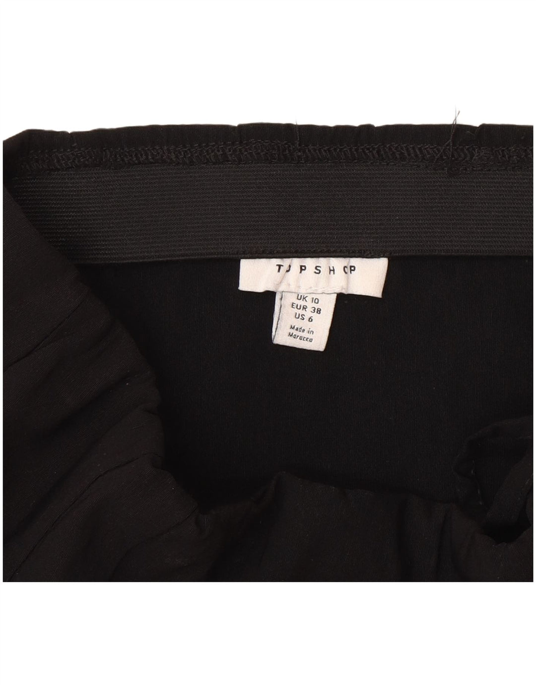Topshop Dame Mini-nederdel UK 10 Small W26 Black Viscose