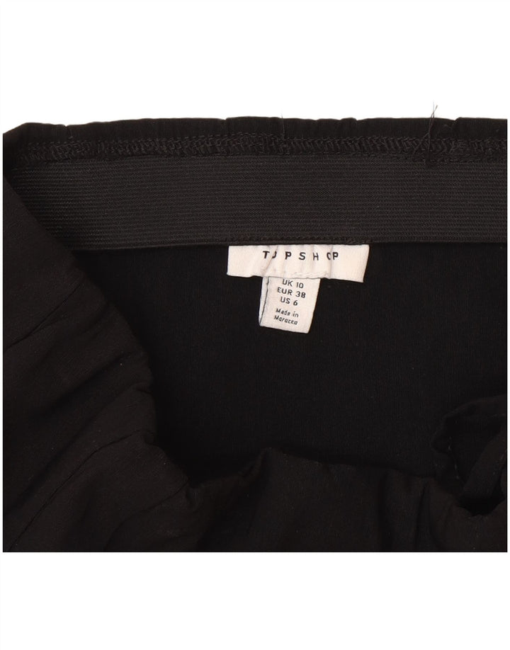 Topshop Dame Mini-nederdel UK 10 Small W26 Black Viscose