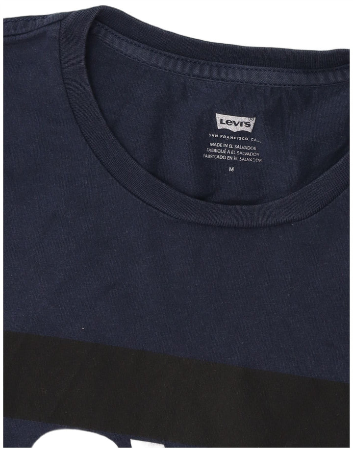 LEVI'S Herre grafisk T-shirt Top Medium Navy Blue