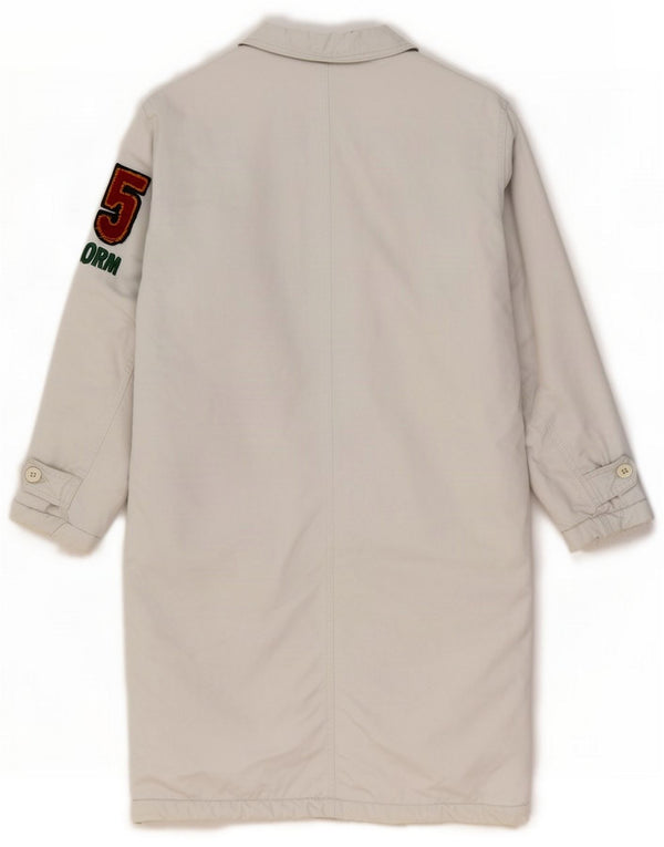 Uniform Kvinders grafisk polstret frakke UK 12 Medium White Cotton