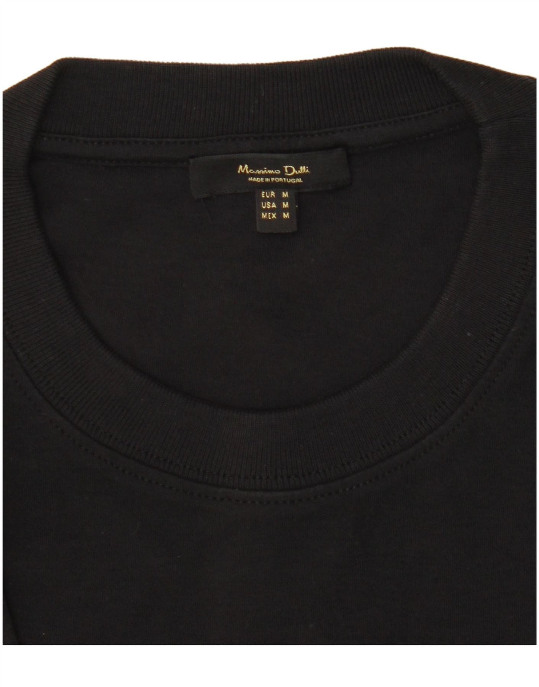 MASSIMO DUTTI Herre T-Shirt Top Medium Sort