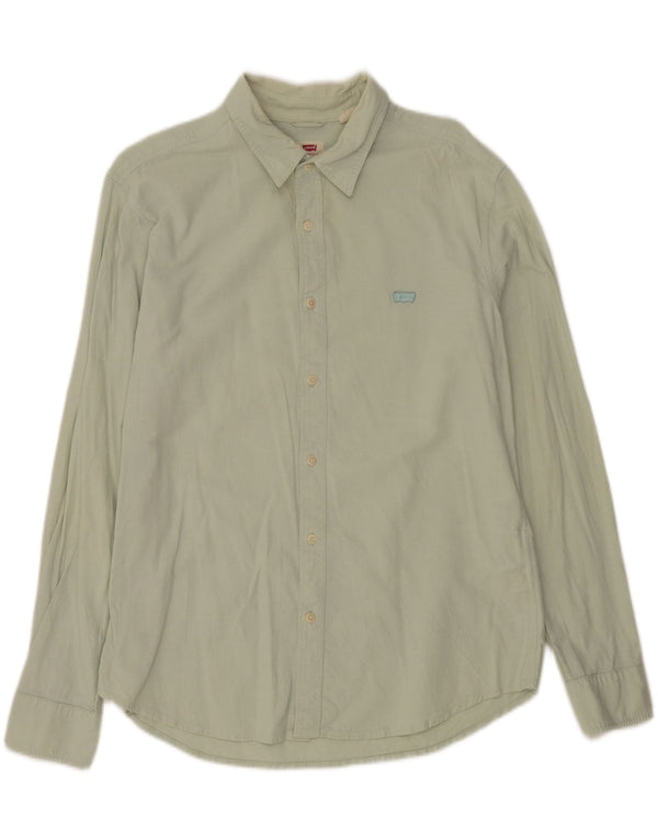 Levi's Mens Shirt Large Green Cotton