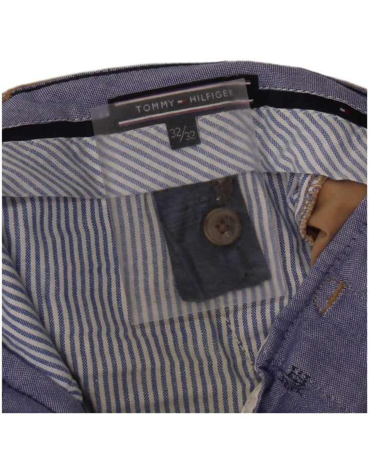 TOMMY HILFIGER lige chinobukser til kvinder W32 L32 Beige bomuld