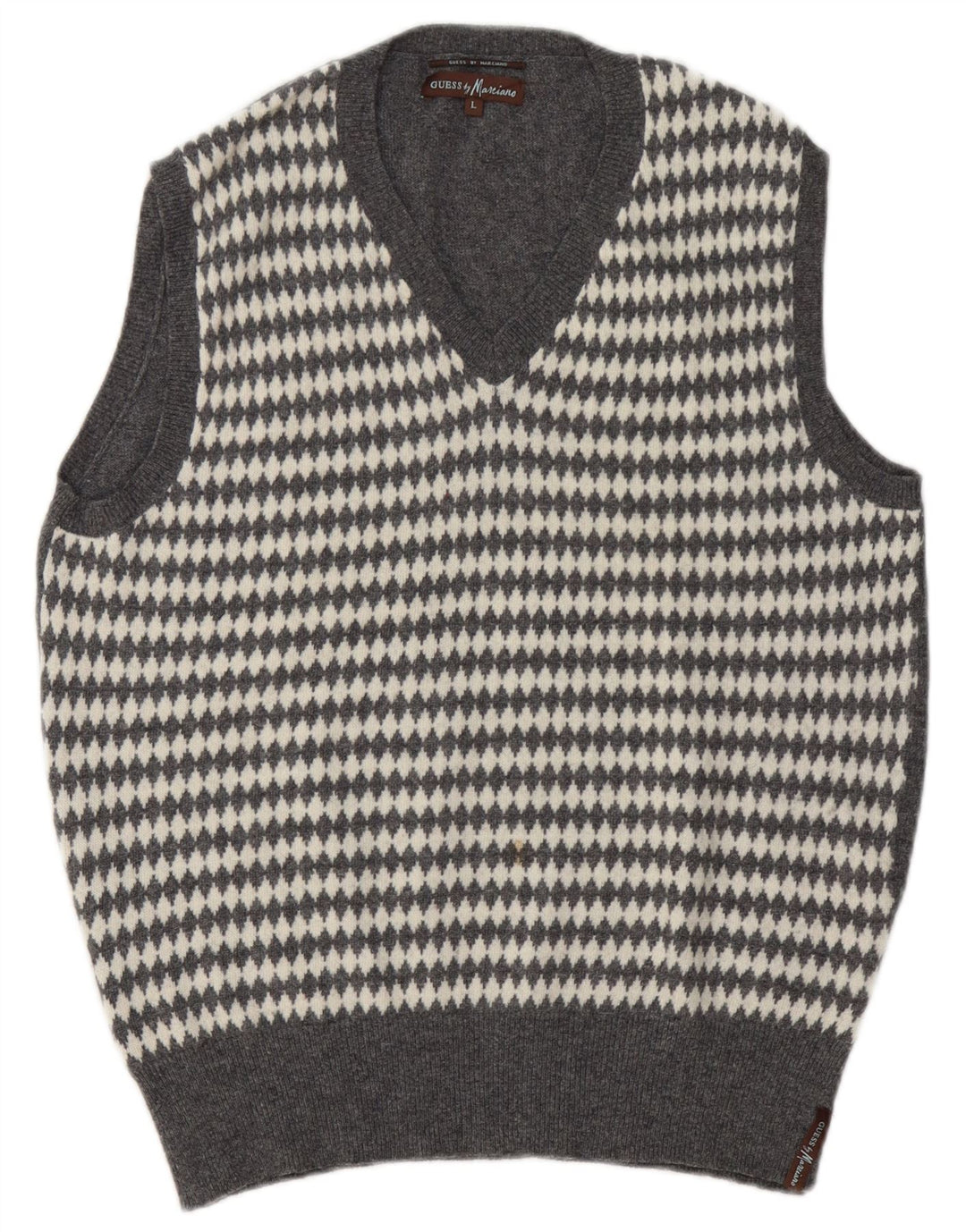 Guess By Marciano Herrevest Tank Top Stor Grå Geometrisk Uld