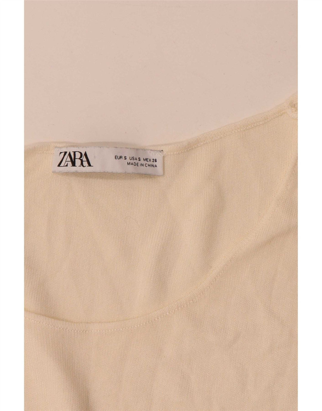 Zara Dame Oversized T-Shirt Top UK 10 Small Beige Colourblock
