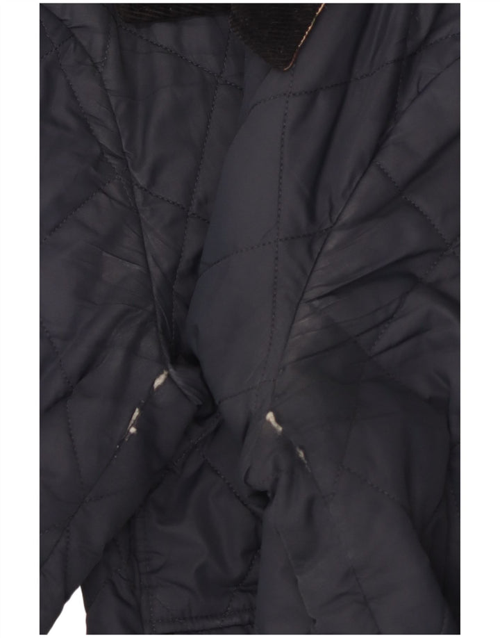 Barbour Quiltet jakke til kvinder UK 12 Medium Navy Blue