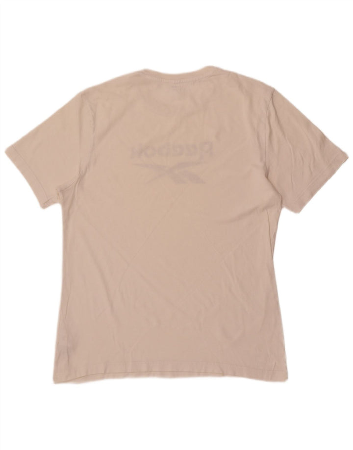 Reebok Herre grafisk T-shirt Top Medium Hvid Bomuld