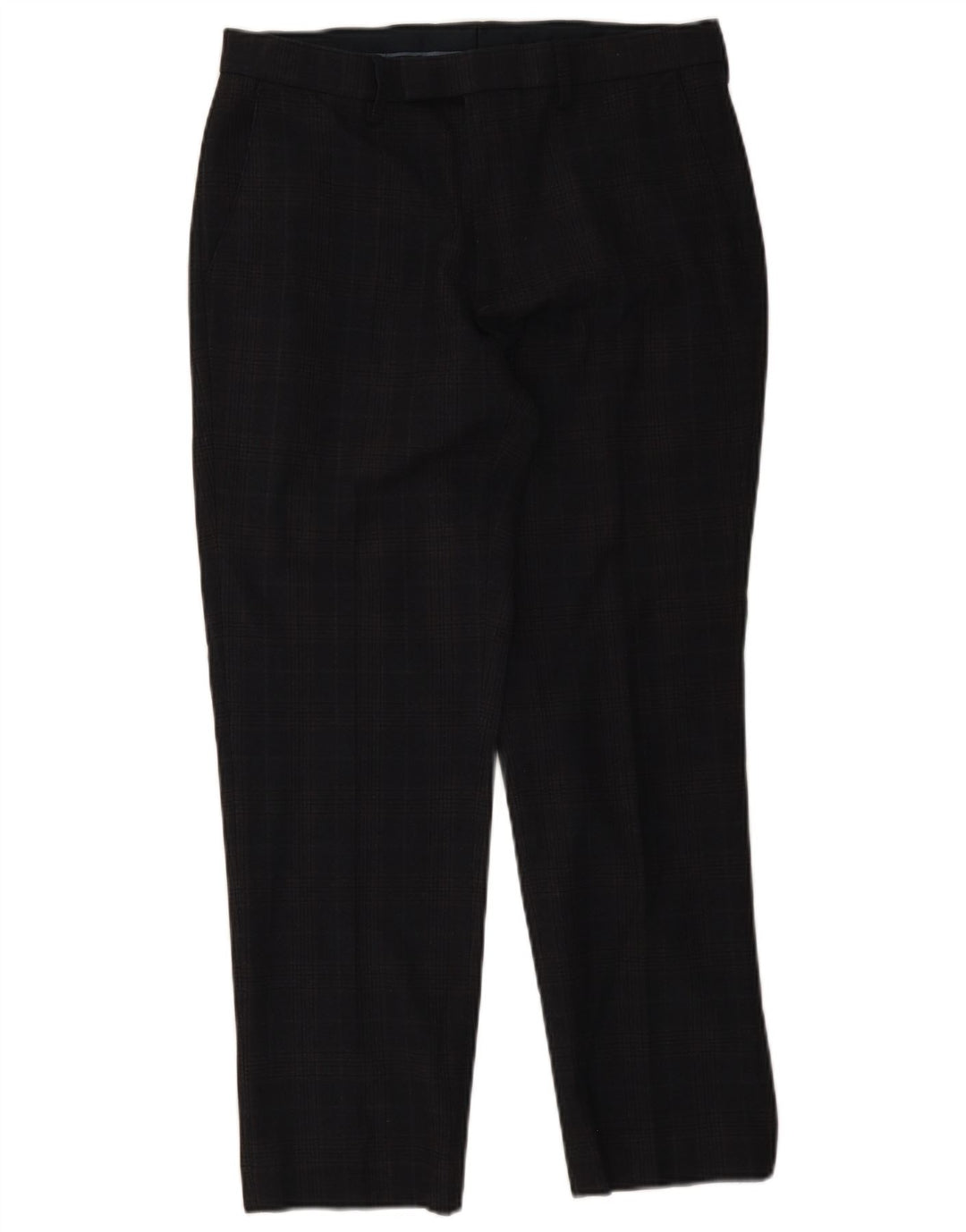 Marks & Spencer Herre Regular Fit Suit Bukser W32 L29 Navy Blue Check