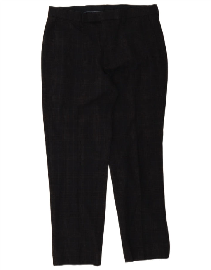 Marks & Spencer Herre Regular Fit Suit Bukser W32 L29 Navy Blue Check