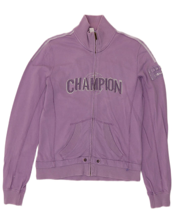 Champion Womens Heritage Fit Træningsdragt Topjakke UK 12 Medium Lilla