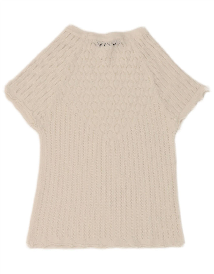 Zara Womens Crop Bluse Top UK 8 Small White
