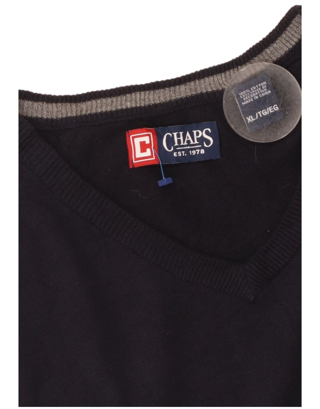 CHAPS Vest Tank Top XL Marineblå Bomuld