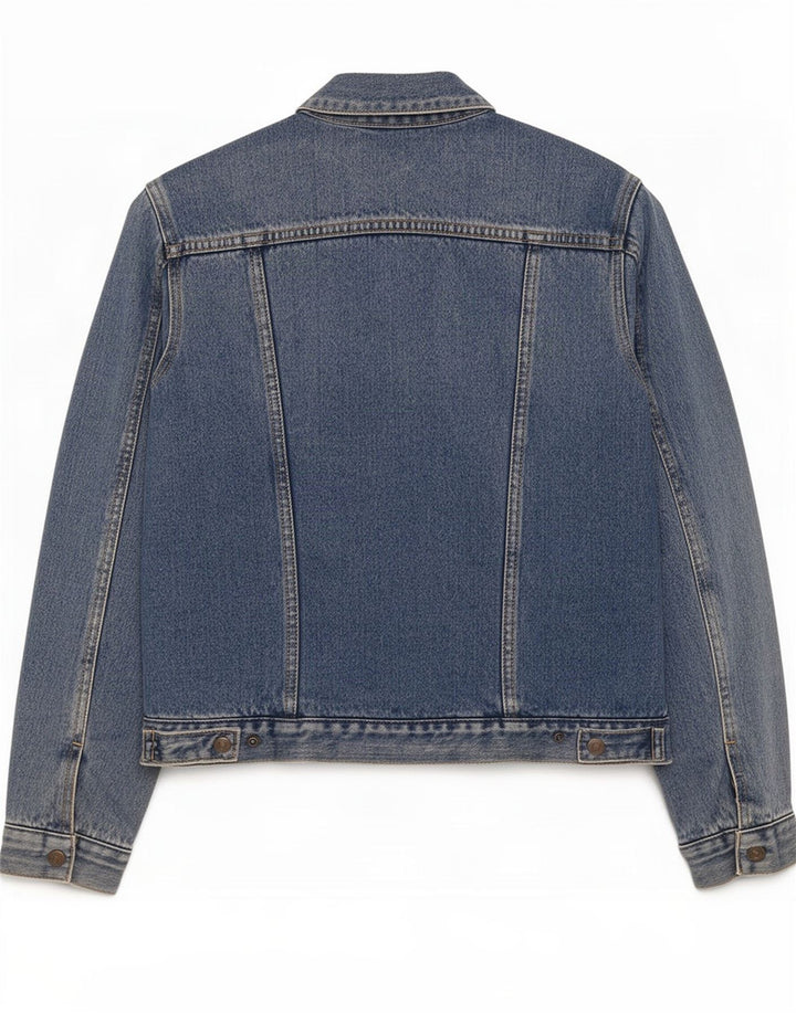 Levi's Dame Denim Sherpa Jacket UK 14 Large Blue