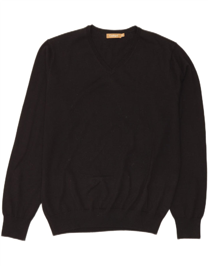 Conbipel Herre V-hals sweater 2XL Sort Virgin Wool