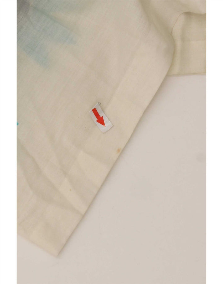 Vintage Dame Maxi Pullover skjortekjole UK 10 Small White Floral