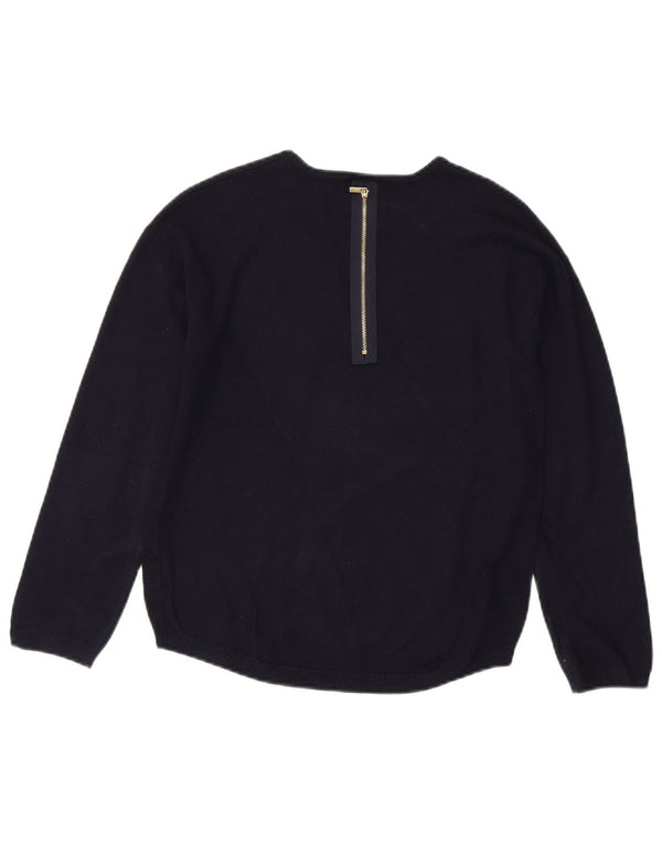 Zara piger sweater med rund hals 11-12 år marineblå viskose