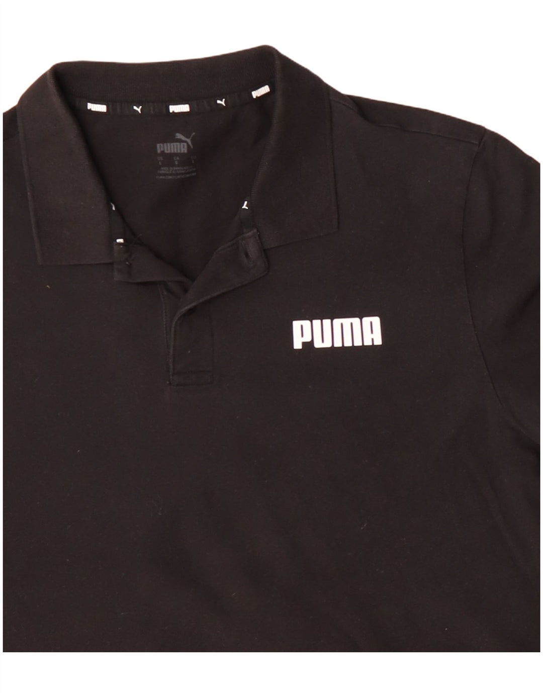 PUMA Poloshirt til mænd Stor sort bomuld