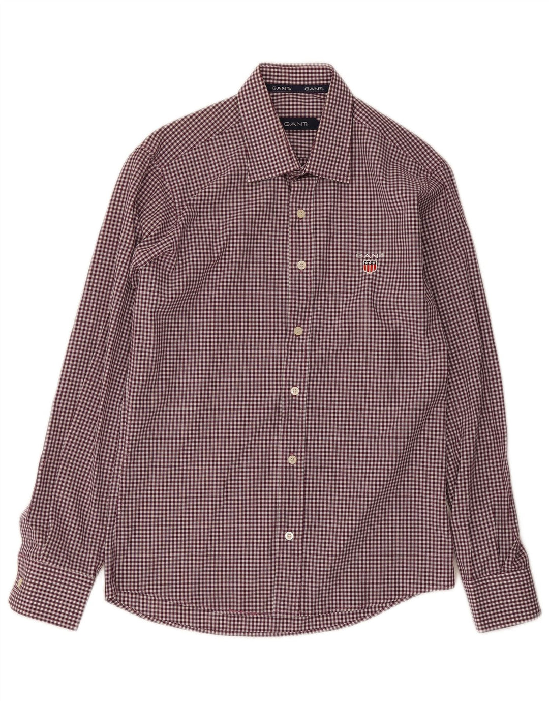 Gant Herreskjorte Stor Burgundy Gingham