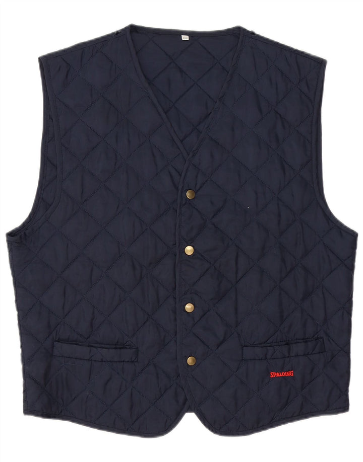 SPALDING Herre Quiltet Gilet UK 42 XL Navy Blue