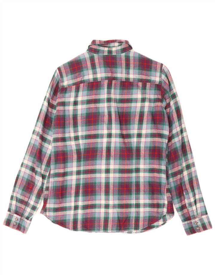 Eddie Bauer Dame Flannel Shirt UK 10 Small Flerfarvet Ternet Bomuld