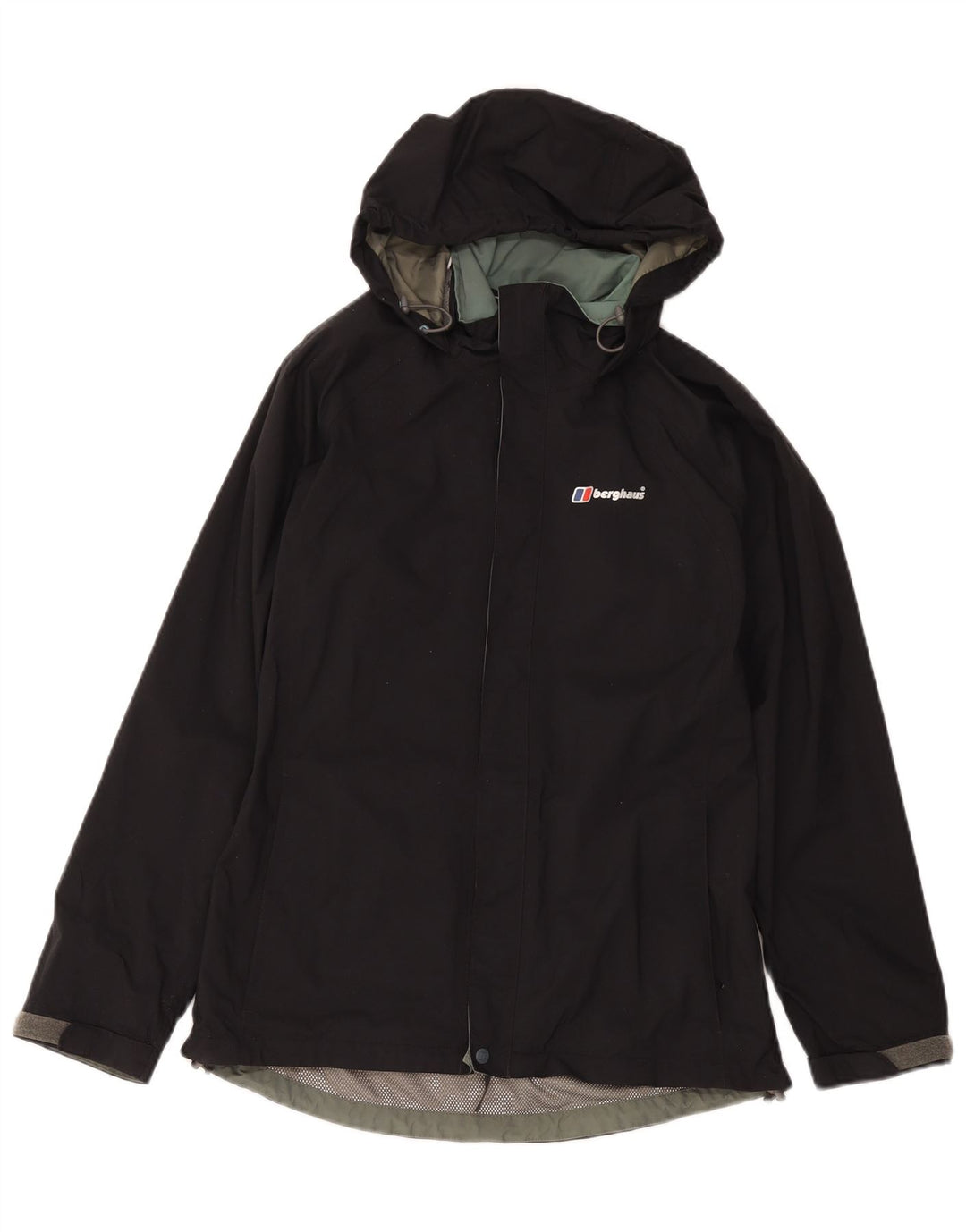Berghaus Regnjakke med hætte til kvinder UK 12 Medium Sort Polyamid