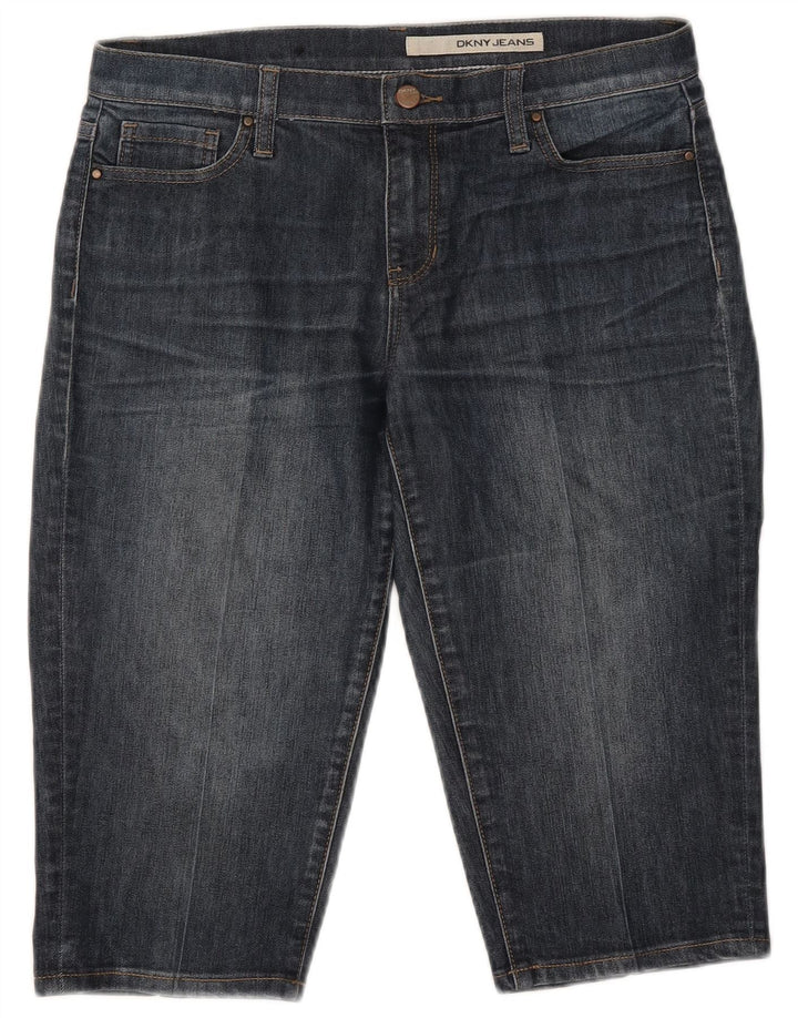 Dkny Dame Bermuda Denim Shorts US 8 Medium W32 Marineblå Bomuld