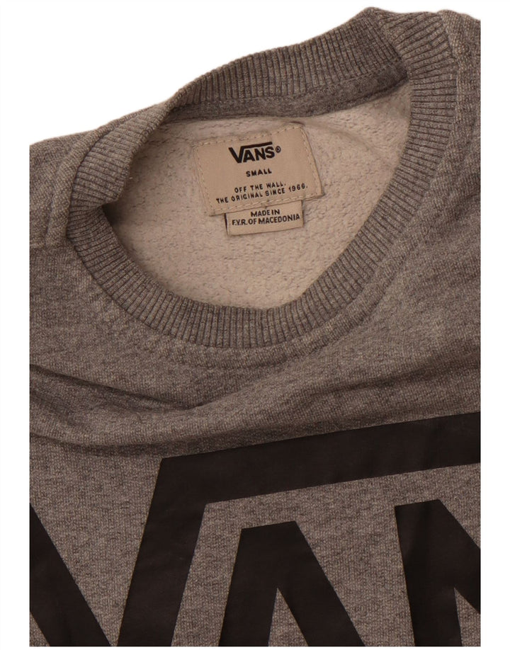 Vans Herre Grafisk Sweatshirt Jumper Lille Grå Flecked
