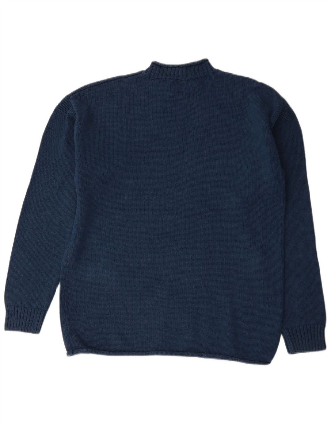 Zara Herre Turtle Neck Jumper Sweater Stor Marineblå Bomuld