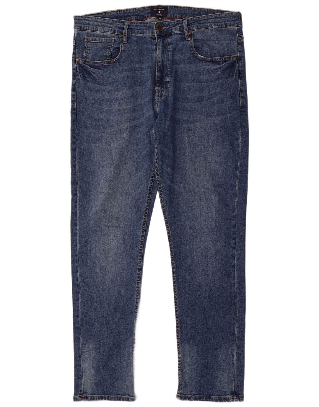 BEN SHERMAN Slim Jeans til mænd W38 L32 blå bomuld