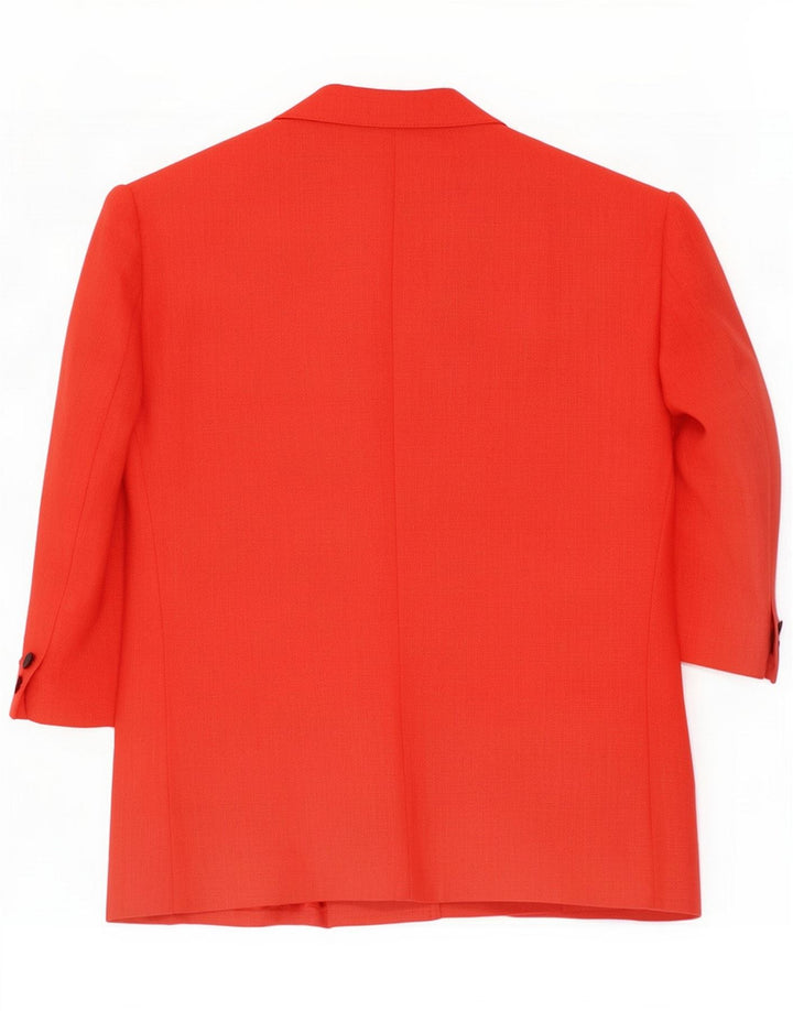 Del Mod Dame Kortærmet 5 Button Blazer Jacket IT 48 XL Rød Polyester