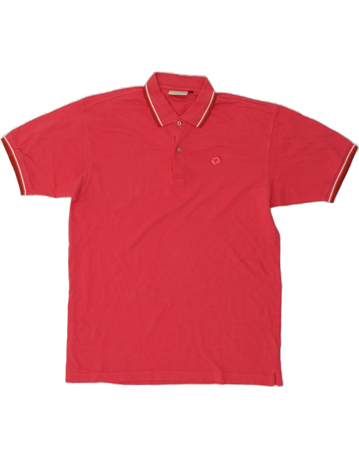 LOTTO Mens Polo Shirt 2XL Red Cotton | Vintage Lotto | Thrift | Second-Hand Lotto | Used Clothing | Messina Hembry 