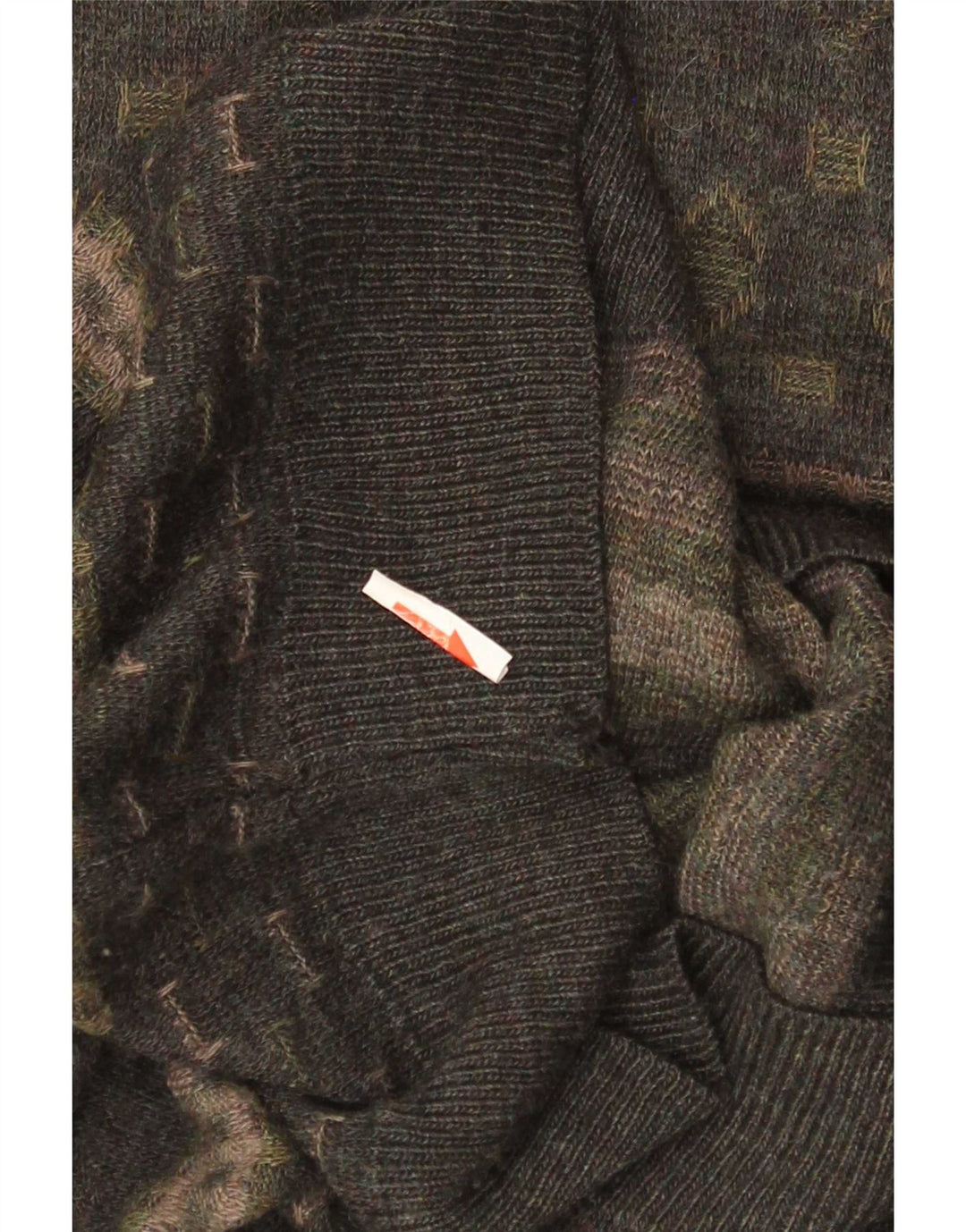 Rodes Herre Crew Neck Jumper Sweater Medium Khaki Fair Isle Wool