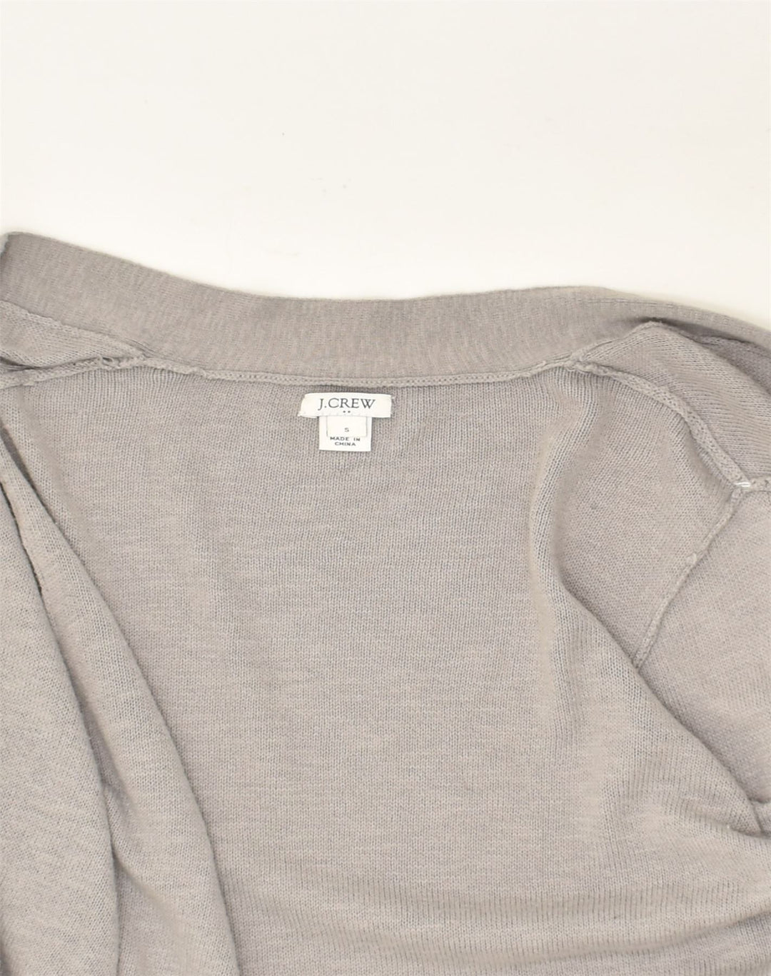J. CREW Womens Cardigan Sweater UK 10 Small Grey Cotton | Vintage J. Crew | Thrift | Second-Hand J. Crew | Used Clothing | Messina Hembry 