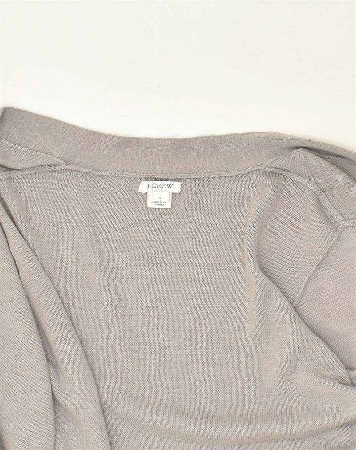 J. CREW Womens Cardigan Sweater UK 10 Small Grey Cotton | Vintage J. Crew | Thrift | Second-Hand J. Crew | Used Clothing | Messina Hembry 