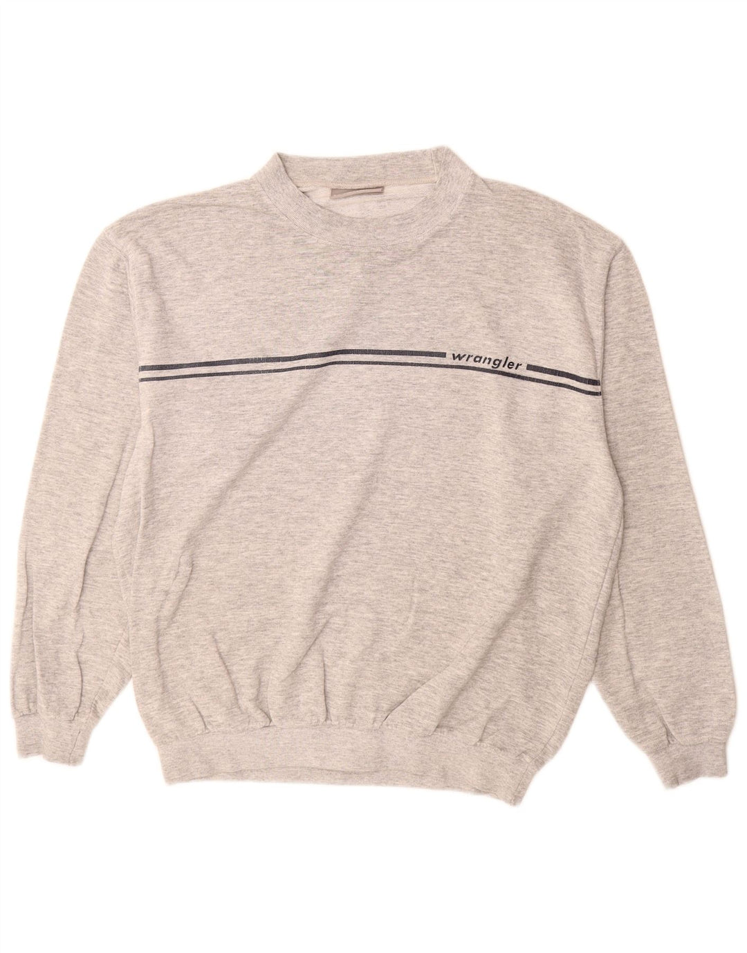 Wrangler Sweatshirt til mænd, stor gråstribet bomuld