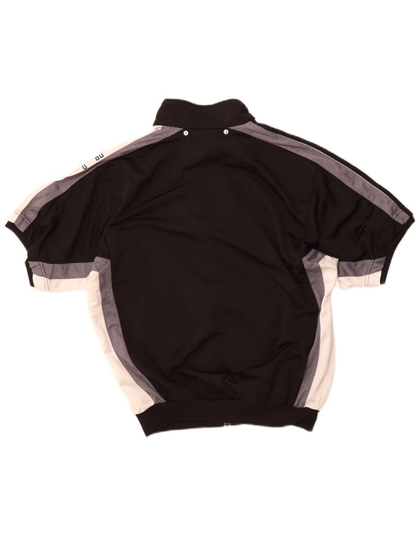 Adidas Herre grafisk træningsdragt Topjakke UK 38/40 Medium Sort Polyester