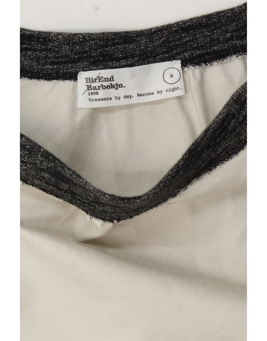 VINTAGE A-line nederdel til kvinder Small W26 Off White Colourblock