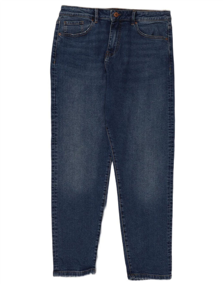 Marks & Spencer Womens Mom Regular Tapered Jeans UK 14 Medium W30 L28 Blue