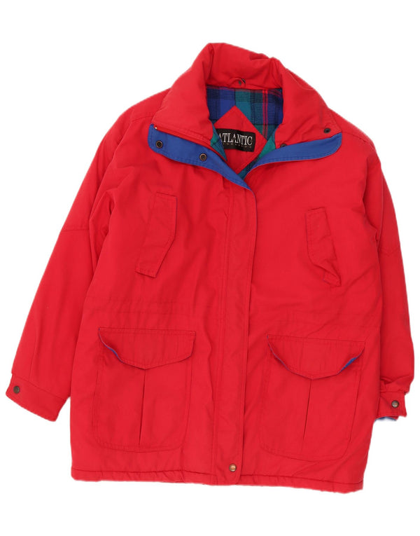 Vintage Dame Windbreaker Jacket UK 14 Large Red