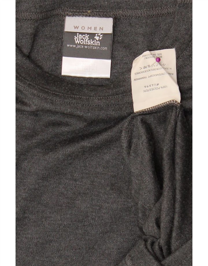 JACK WOLFSKIN Womens Top Long Sleeve UK 18 XL Grey Polyester Vintage Jack Wolfskin and Second-Hand Jack Wolfskin from Messina Hembry 