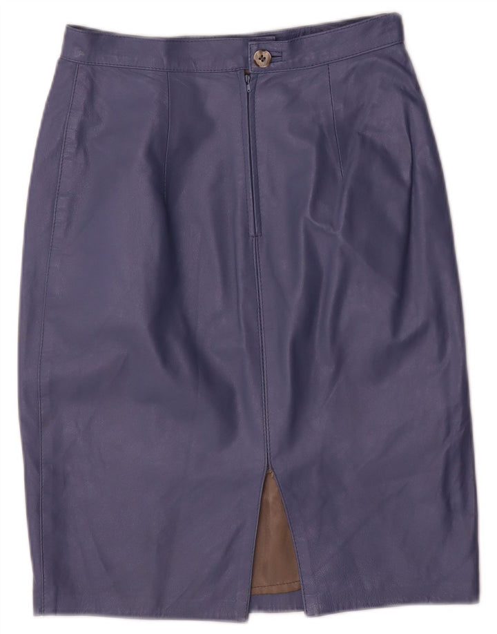 Vintage lædernederdel til kvinder IT 44 Medium W26 blåt læder