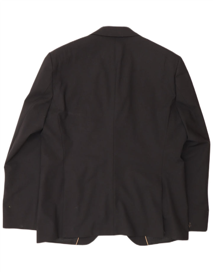 Hugo Boss Herre 2-knaps blazerjakke EU 56 3XL Sort Uld