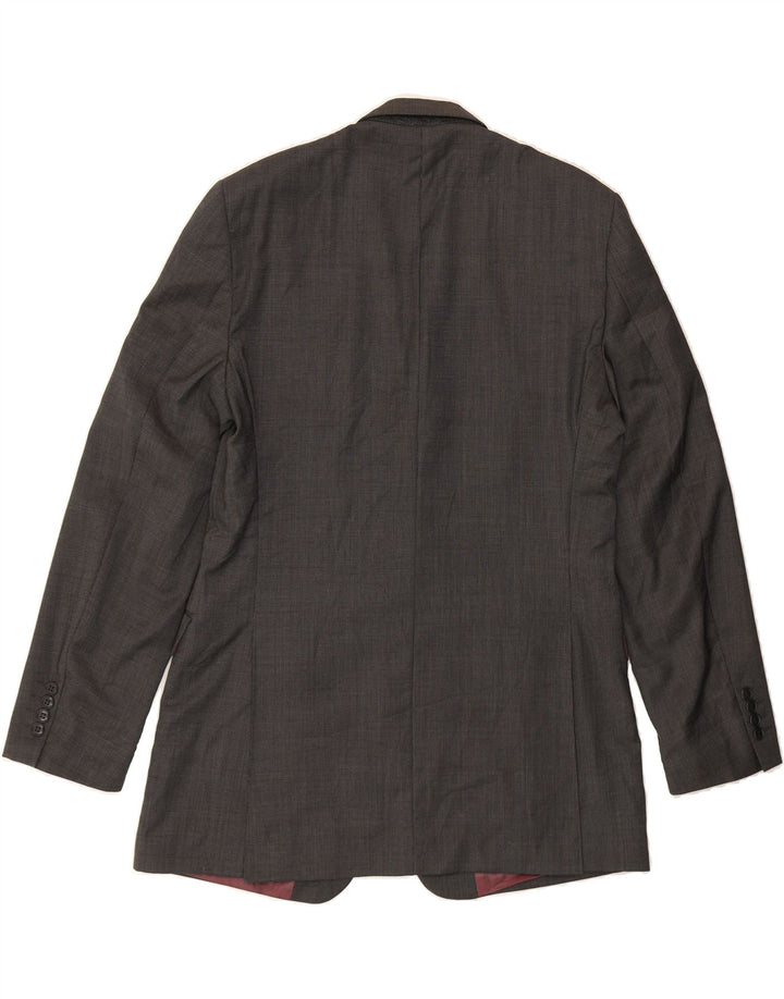 JOHN LEWIS Mens Longline 2 Button Blazer Jacket UK 42 XL Grey Pinstripe Vintage John Lewis and Second-Hand John Lewis from Messina Hembry 